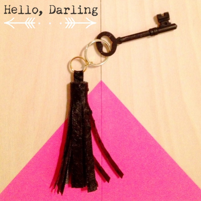 Leather Tassel Keychain 20 COLOR OPTIONS