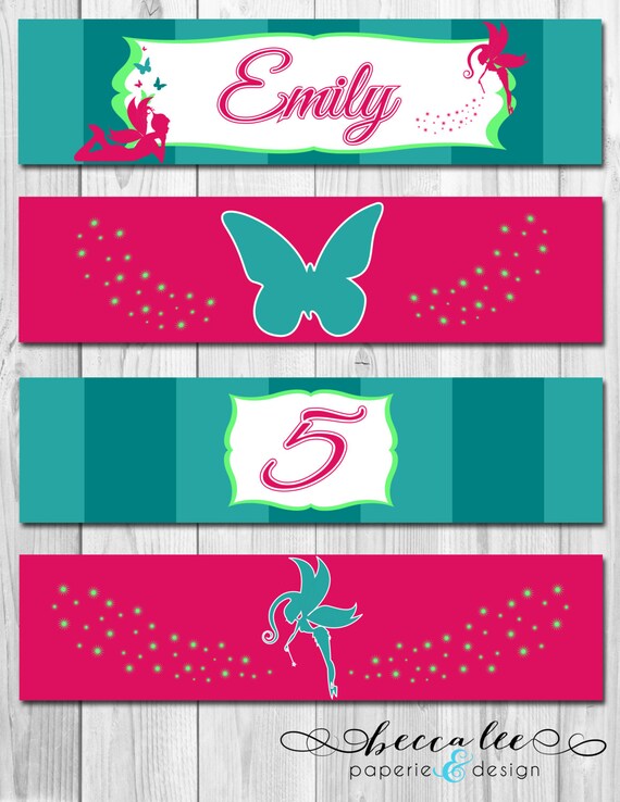 Fairy Theme Water Bottle Labels - DIY - Printable Il_570xn