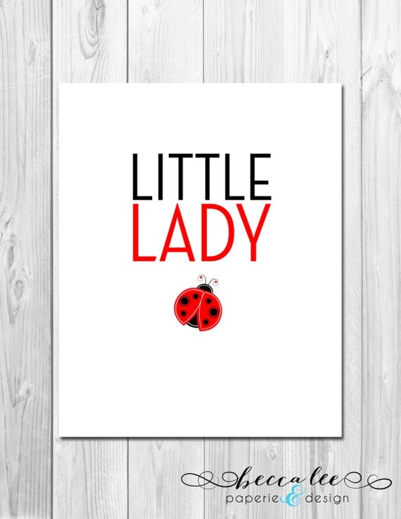 Little Lady Print - Printable Sign - 8" x 10" Il_570xn