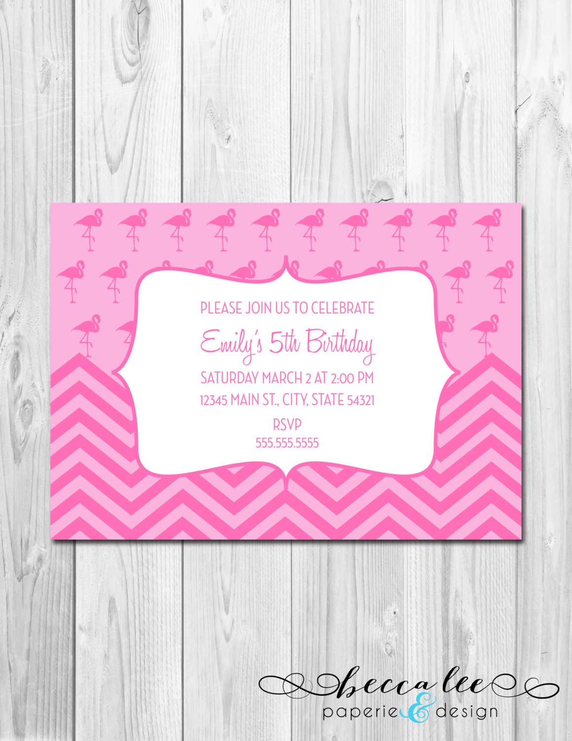 Pink Flamingo Invitation - Bridal Shower, Birthday Party, Bachelorette Party, Baby Shower Invitation - DIY - Printable Il_570xn