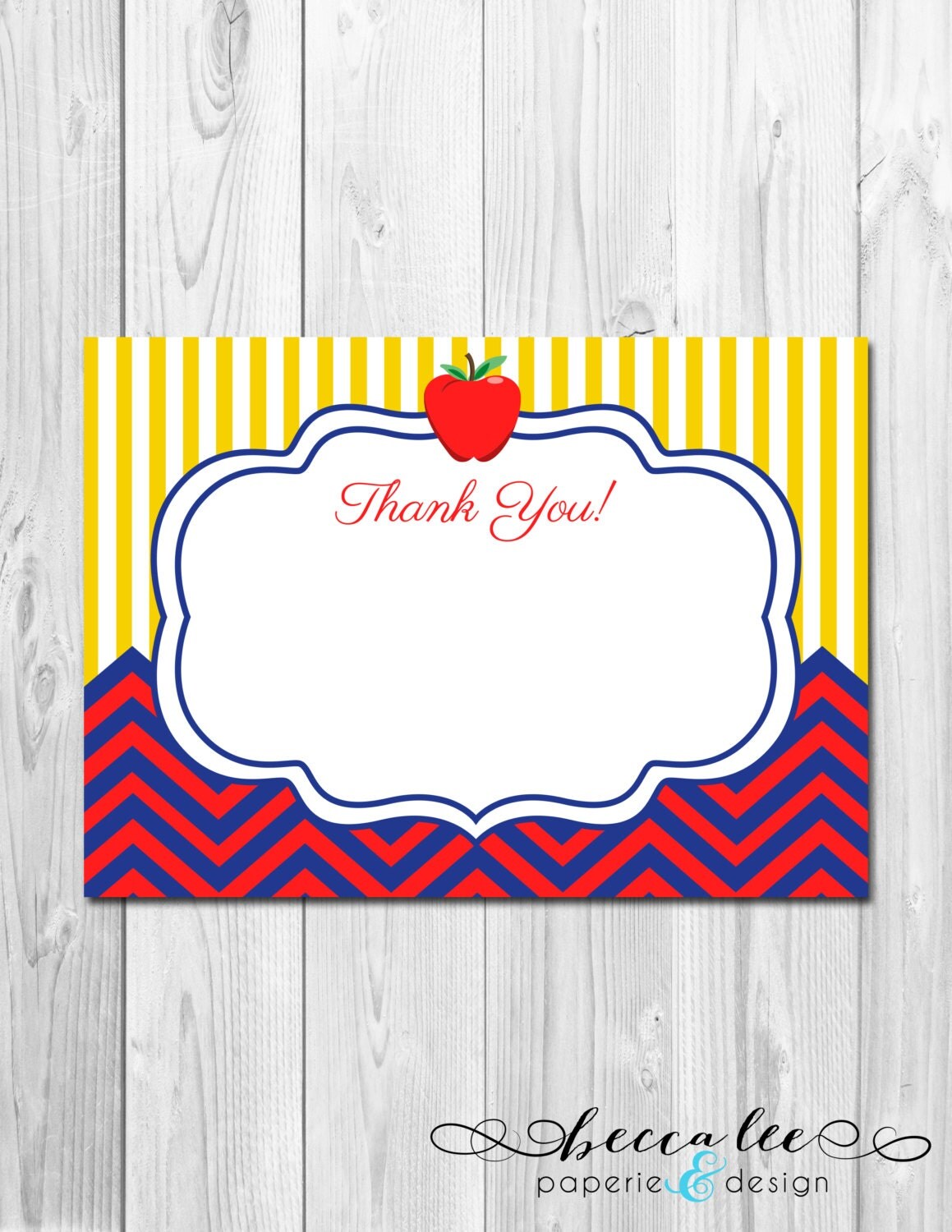 Snow White Inspired Thank You Note - DIY - Printable Il_570xn