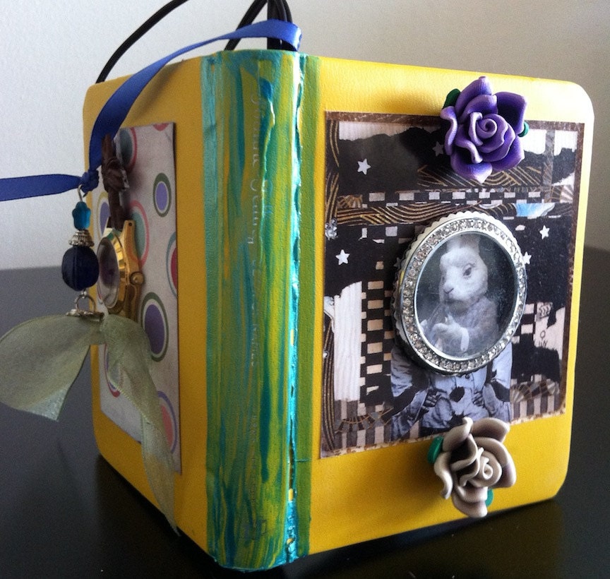 Alice in Wonderland Miniature Altered Book "eat cake"