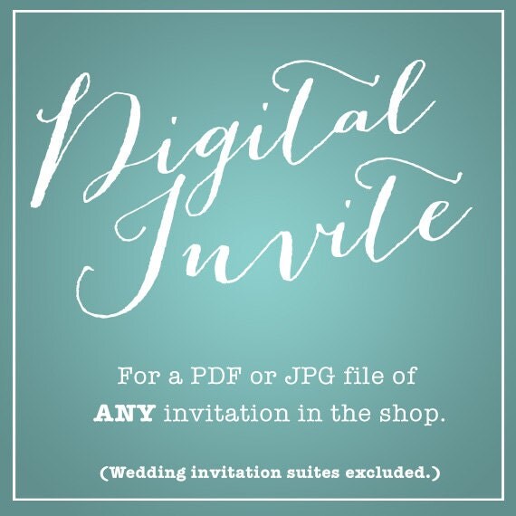 Printable Invitation, Digital Invitation, PDF, JPG Il_570xn