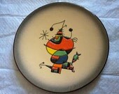 JOAN MIRO PLATE Mid Century Modern Art Eames Mad Men era vintage Collector Plate Dish from Spain