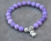 Purple Sugilite Love Bracelet , Healing Bracelet , Buddha Charm ,  Mala Yoga Bracelet, Energy Charged
