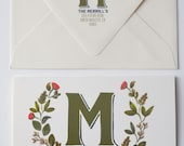 Custom Wedding note cards/Custom set of 25/ Monogram