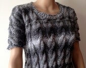 Knitted cable sweater/women /free shipping