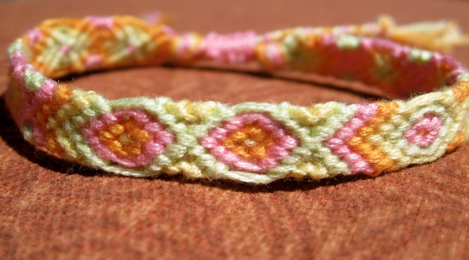 Pastel Sunset Fishtail Friendship Bracelet