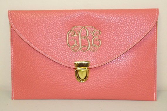 Monogrammed Clutch Purse - Choose from 13 Purse Colors