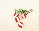 Let Us Go Sailing- Red Stripe,  Handmade Fabric Buttons, Nautical, Sea, Button Set
