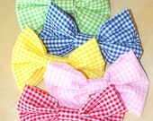 Gingham Hair Bow in Various Colors