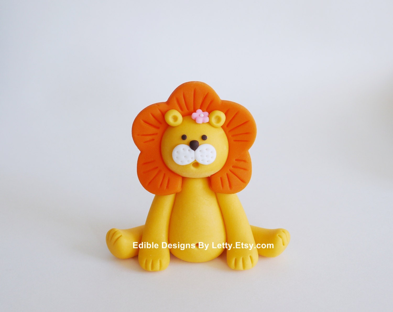 3.25" tall Edible Fondant Lion Cake Topper Il_570xn
