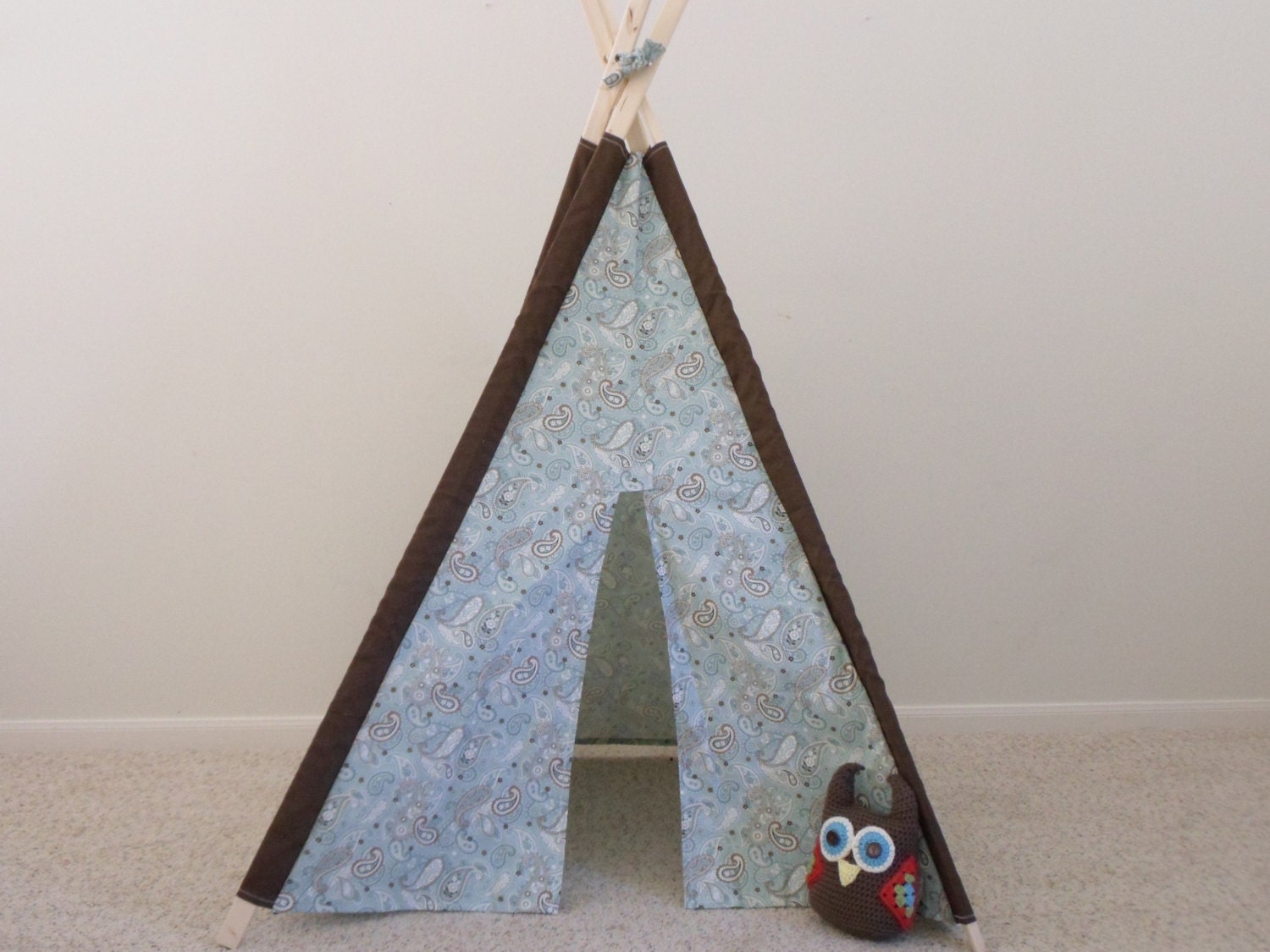 Paisley Play Tent,  Boutique Teepee, Kids Fort, Active Play Ready to Ship