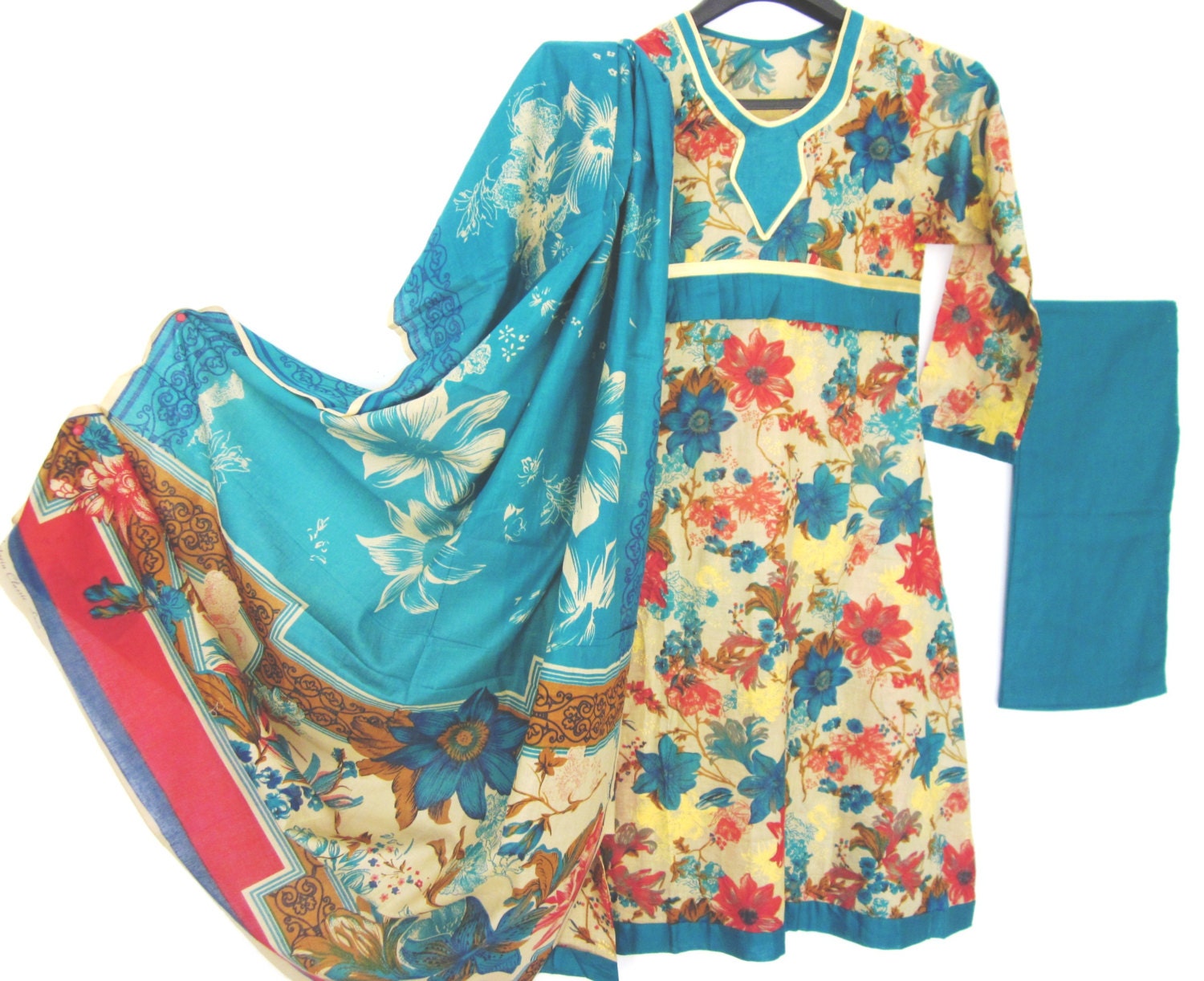 INDIAN / PAKISTANI Spring/Summer Party Wear Stylish Kameez Shalwar Ethnic Dress Salwar Bollywood--Brand New