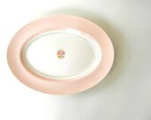 vintage cottage chic pale pink blush platter limoges candle light series