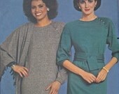 Vintage 80s Butterick 6110 Ellen Tracy Dress Pattern, UNCUT