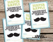 Printable Baby Shower Diaper Raffle Tickets with Sign