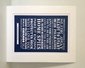 Song titles - Typographic Print A4 unframed - Personalised with all your memorable song titles - perfect for birthday or anniversary gifts