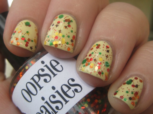 Apple Picking Hand Mixed Glitter Nail Polish