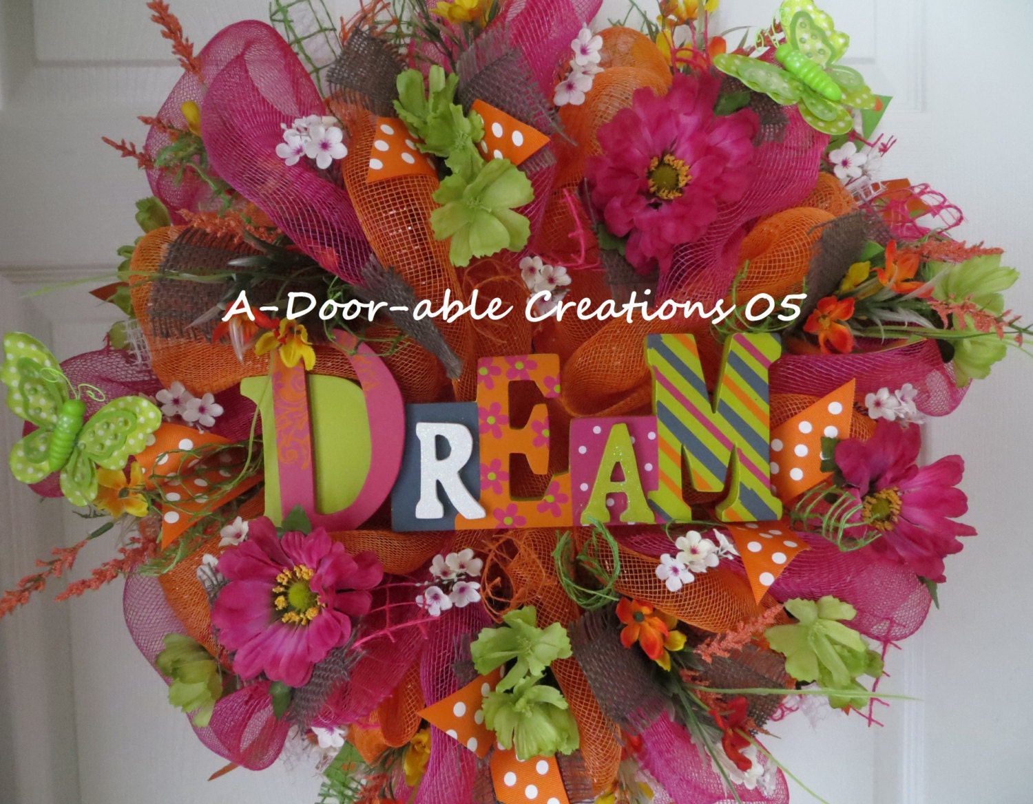 SPRING/SUMMER..Dream..Deco Mesh WREATH