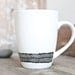 Hand-painted mug "somewhat angular", coffee or tea
