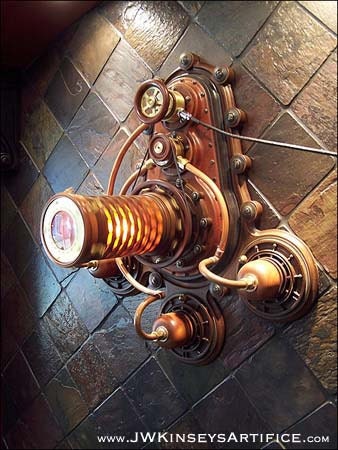 the Braxtonian Lantern: a hand-made steampunk styled lamp