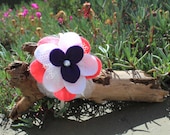 Handmade hair accessory Felt&Lace  Flower Headband - Artmoderncolor / Toddler to Adult sizes