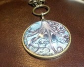 Submarine Window Octopus Steampunk Necklace