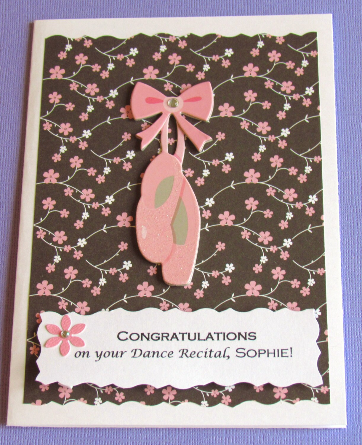 Dance Recital Card Personalized Card Ballet by DesignsbyAliA