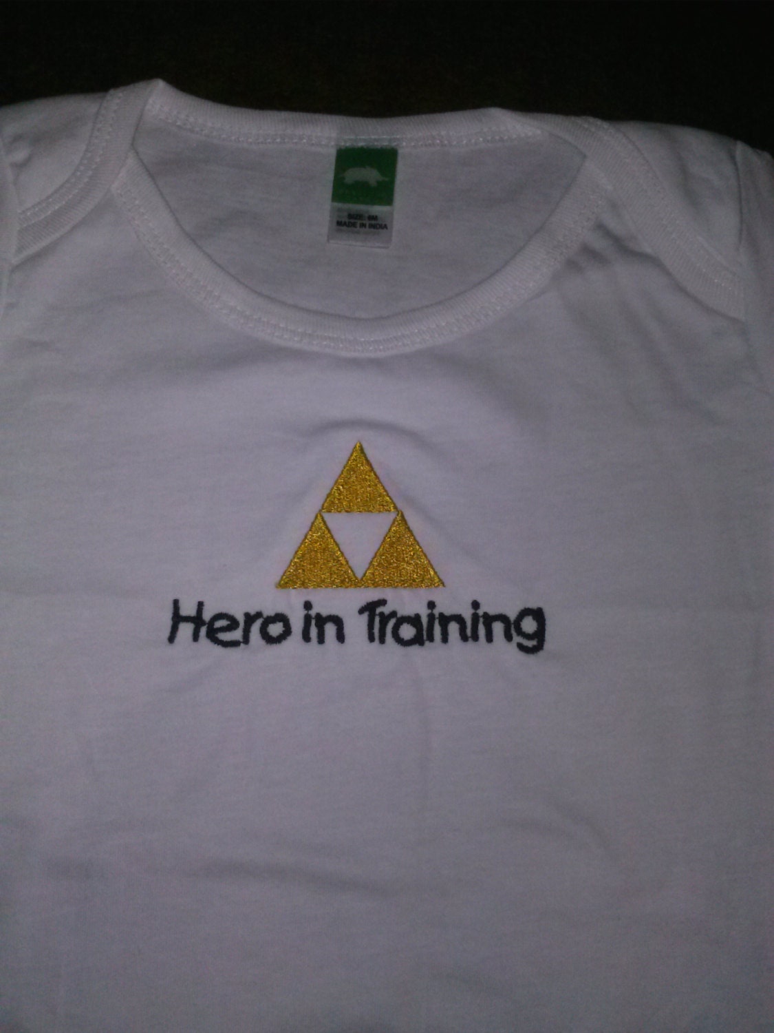 Legend of Zelda Inspired Triforce baby onesie Hero in Training or Princess in Training