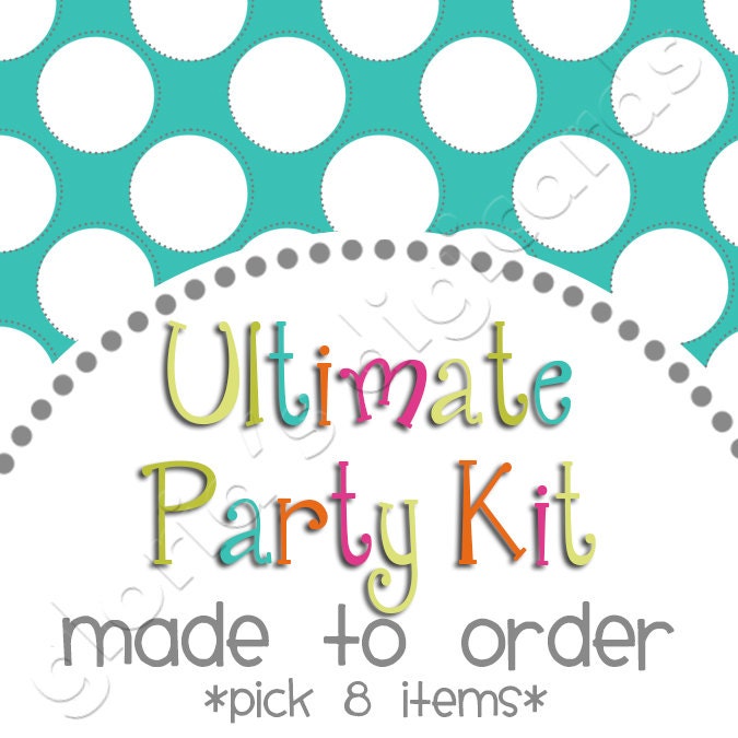 Ultimate Customized Party Kit by Gloria's Digi Cards on Etsy Il_570xn