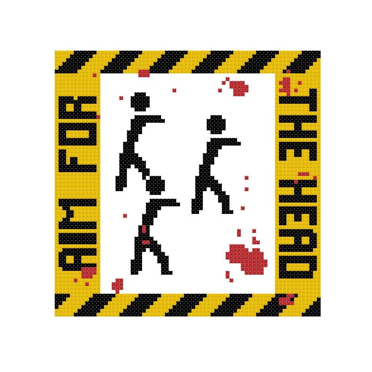Aim For The Head Zombie Cross Stitch Pattern