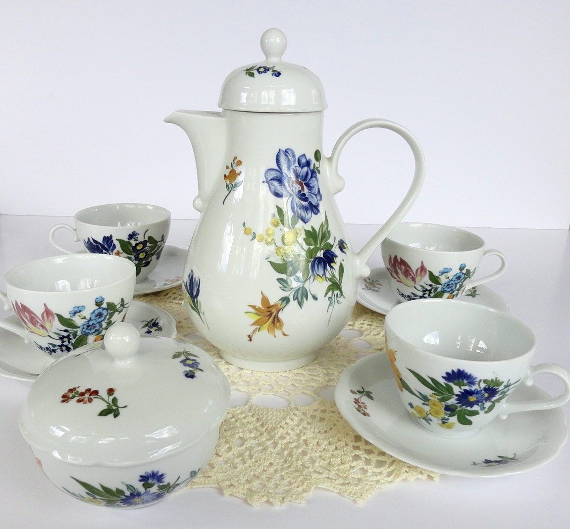 Vintage Kahla Tea set Teapot and Teacups