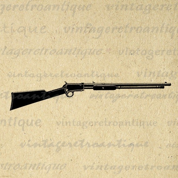 Digital Printable Rifle Download Gun by VintageRetroAntique