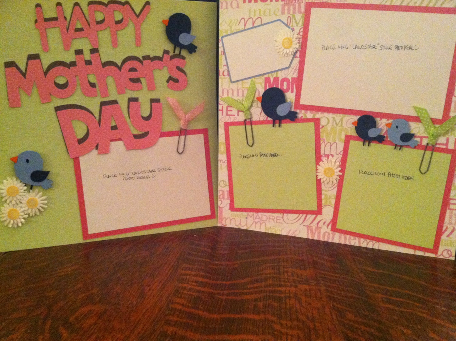 Happy Mother's Day Pre Made 12 x 12 Double Page Layout