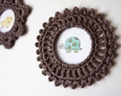 Crochet Picture Frame with Small Picots. PDF Pattern by JaKiGu