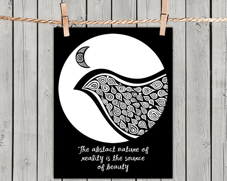 Black Bird In Disguise Nature Quote - Poster Print 8x10 - of Fine Art Illustration for Your Wall Decor