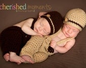 PATTERN Pant and Hat Photo Prop - Crochet Newborn
