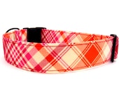 FREE SHIPPING.....Sassy Plaid......Dog Collar...Shown in 1.5 Inch