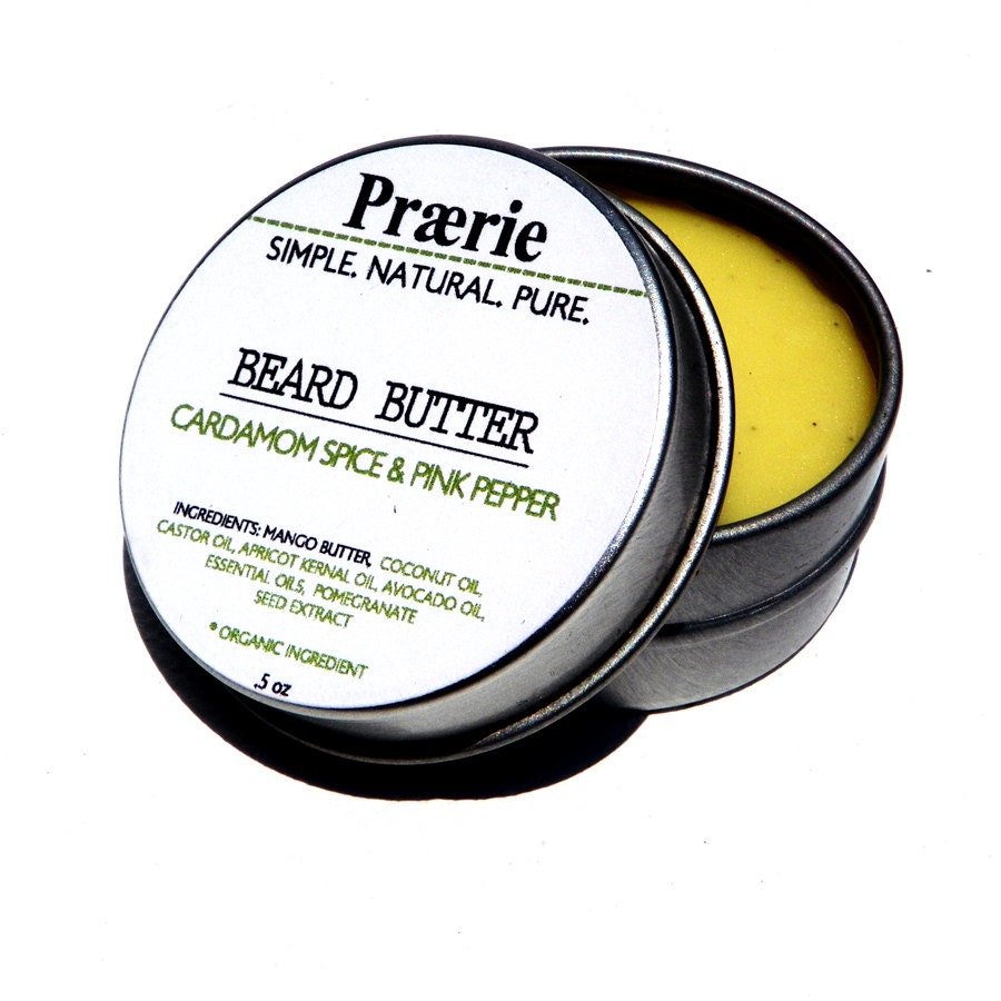 NEW Beard Butter - Cardamom Spice - Beard Oil - Beard Conditioner - With Argan Oil. Cedar and Citrus. Fathers Day. 100% Natural. Wax Free.