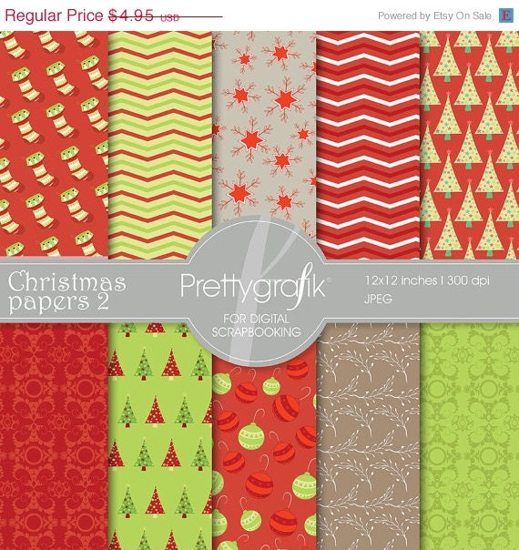 60% OFF Memorial weekend Christmas digital scrapbook papers, scrapbook pages, digital paper pack, commercial use - PGPSPK561 Il_170x135