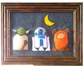 Star Wars Shorties 3d Felt Wall Hanging 5x7 Framed