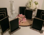4 inch x 6 inch framed chalkboard rustic wedding table number burlap wedding table decor set of 12