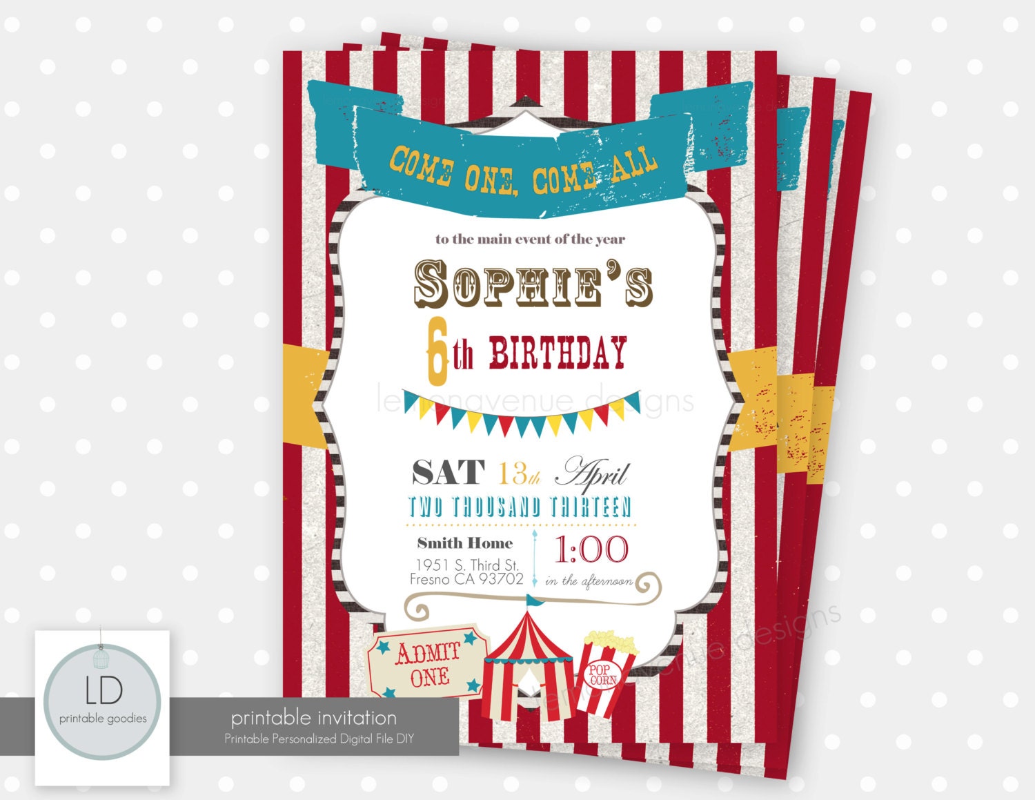 Carnival Birthday Invitation Il_170x135