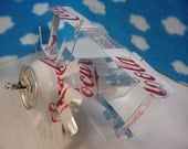 Airplane Wind Chime Made From White Polar Bear Coca-Cola Cans