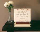 My Mother 7x9 Wood Plaque, mother's day, mom, gift, quote