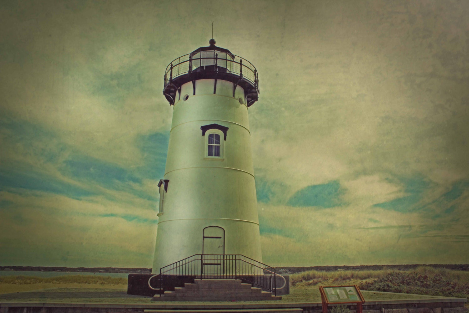 Edgartown Lighthouse, Martha's Vineyard, Vintage Beach Photography, Massachusetts, 8 x 12"