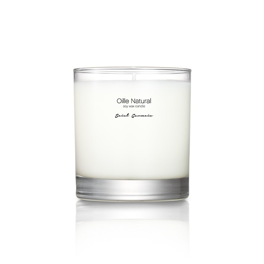 SALE Saint Germain ( lemon, eucalyptus, mint) - 6oz. soy wax candle
