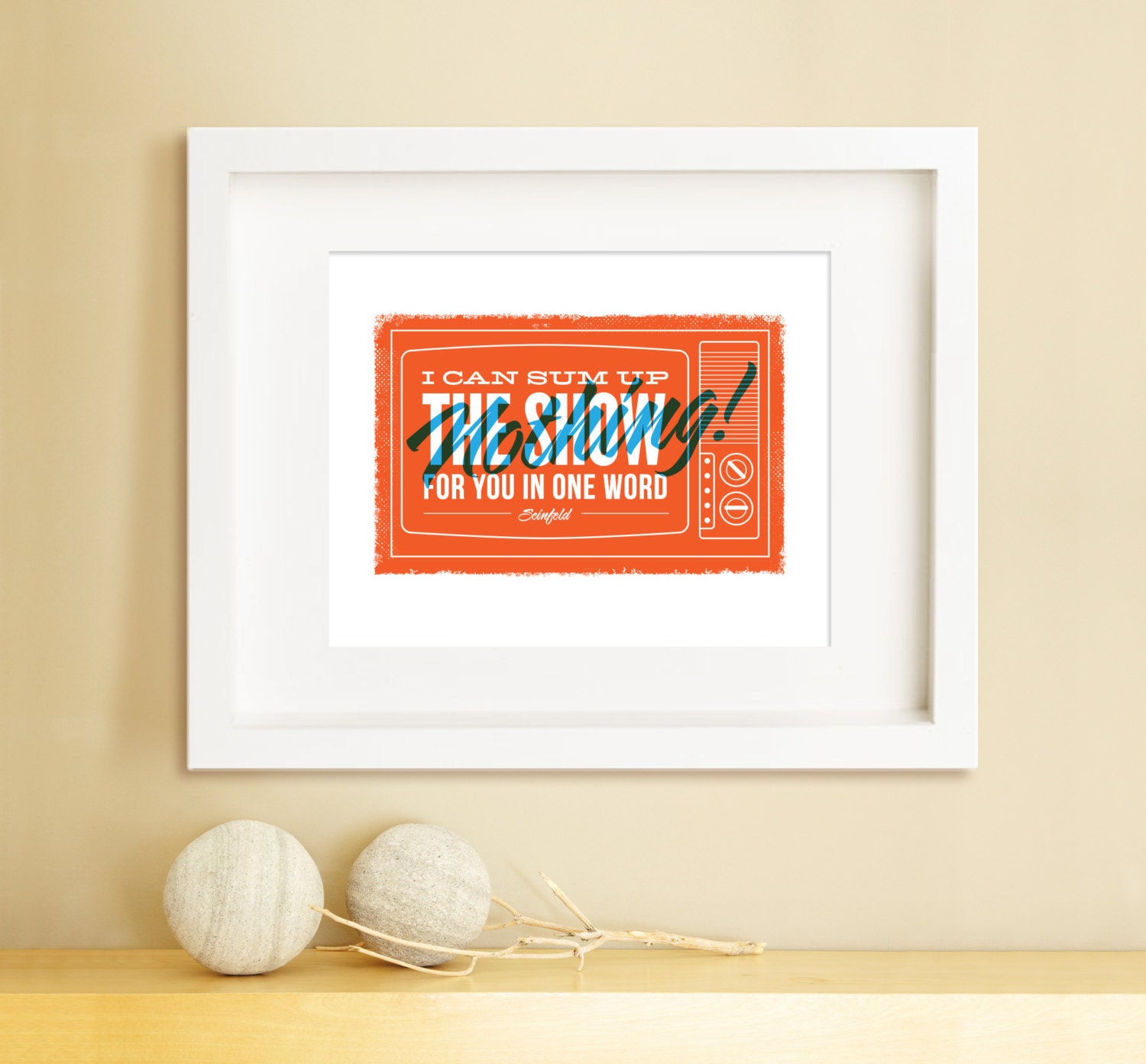 SEINFELD-NOTHING, Seinfeld Modern Art, Seinfeld Poster, Seinfeld Print, Show About Nothing Art, Living Room Art