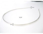 12pcs 3mm (1/8") Silver Skinny Thin metal headbands Hair accessories wholesale lots Annielov